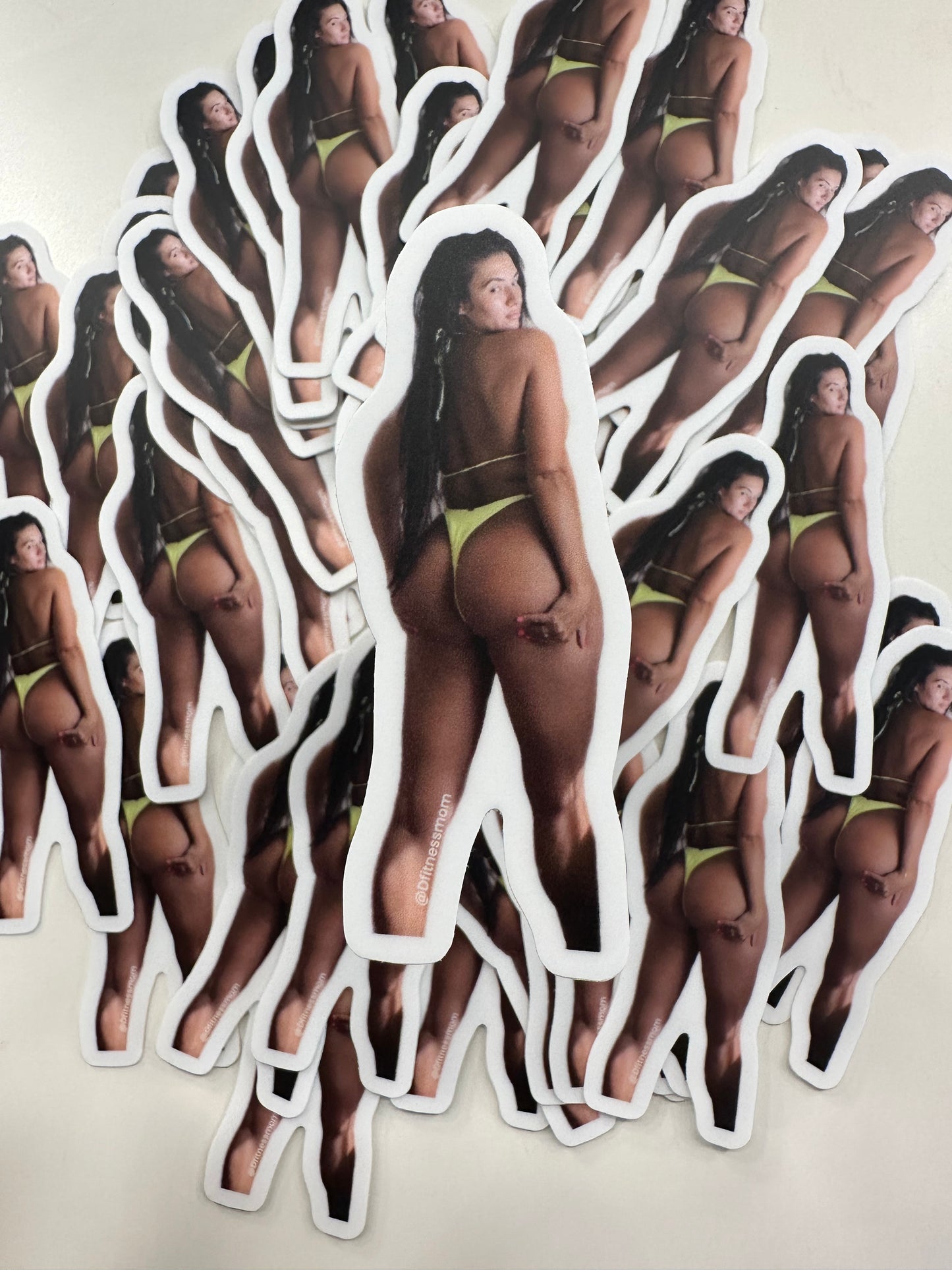 Neon green bikini Waterproof sticker